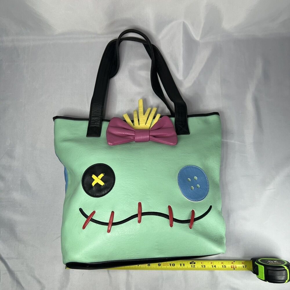 Loungefly Disney Lilo & Stitch/ Scrump Face 2 Sided Face Tote Bag large purse - Picture 7 of 9